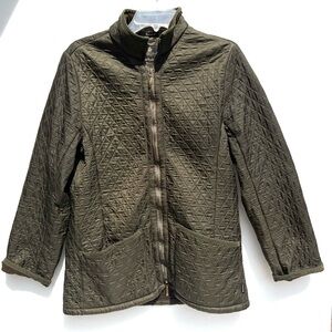 Barbour Green lightweight zip jacket quilted USA 8